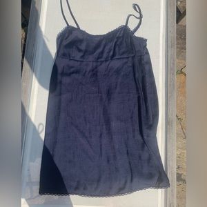 Aritzia Sunday Best label gorgeous mini length slip dress in navy blue